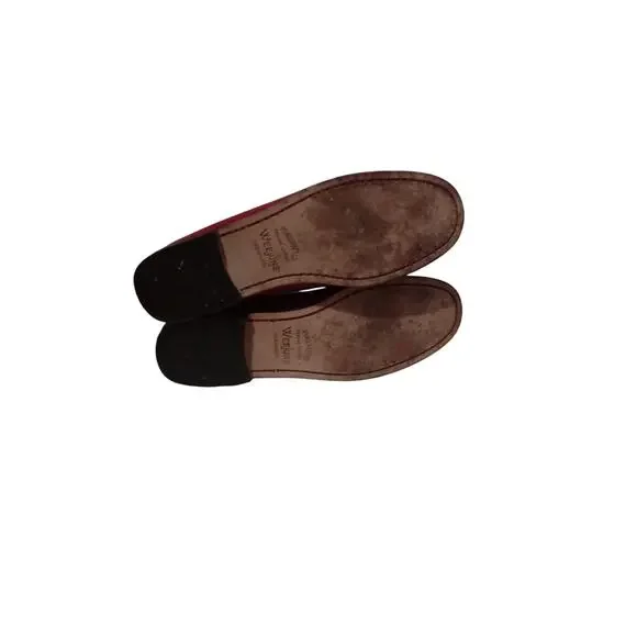 Weejuns Hand Crafted Genuine Leather Red Patent Leather Penny Loafer Shoes Sz 10 - Picture 9 of 10